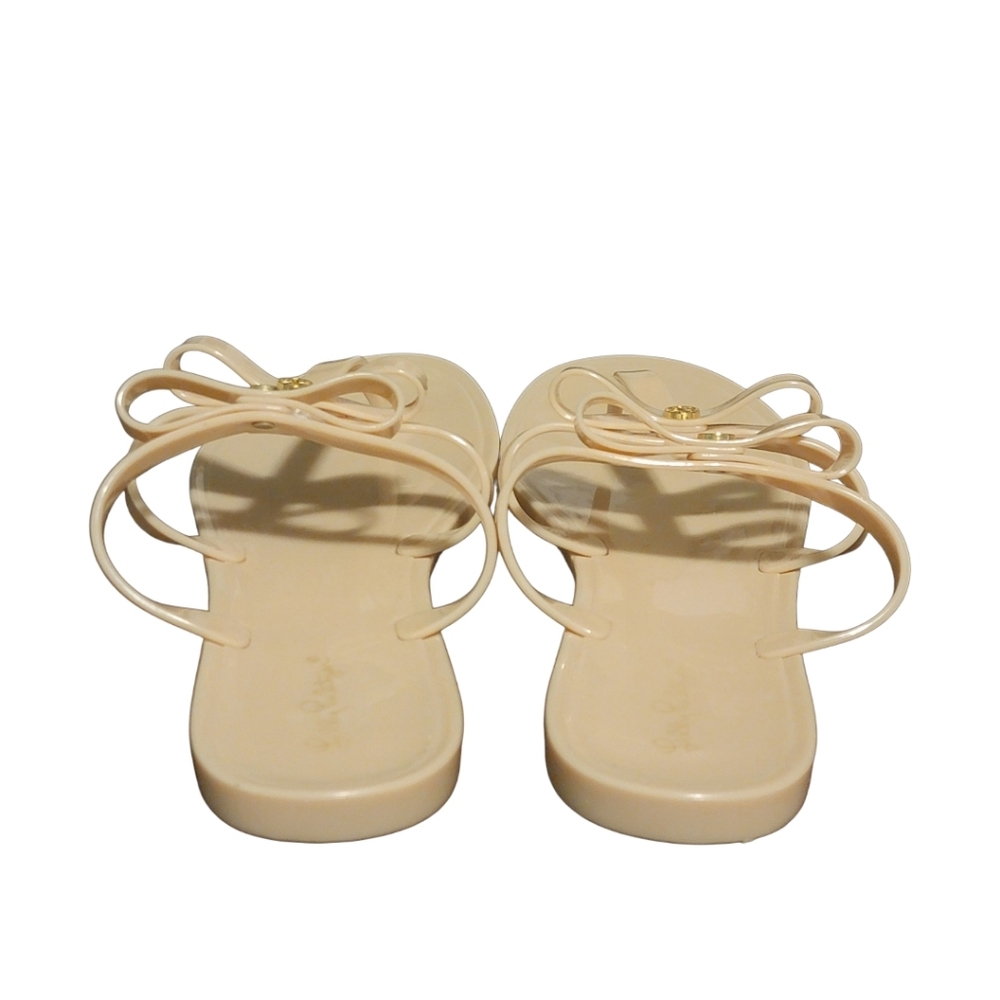 Lilly Pulitzer Harlow Jelly Bow Sandals Nude 10 - Picture 6 of 11